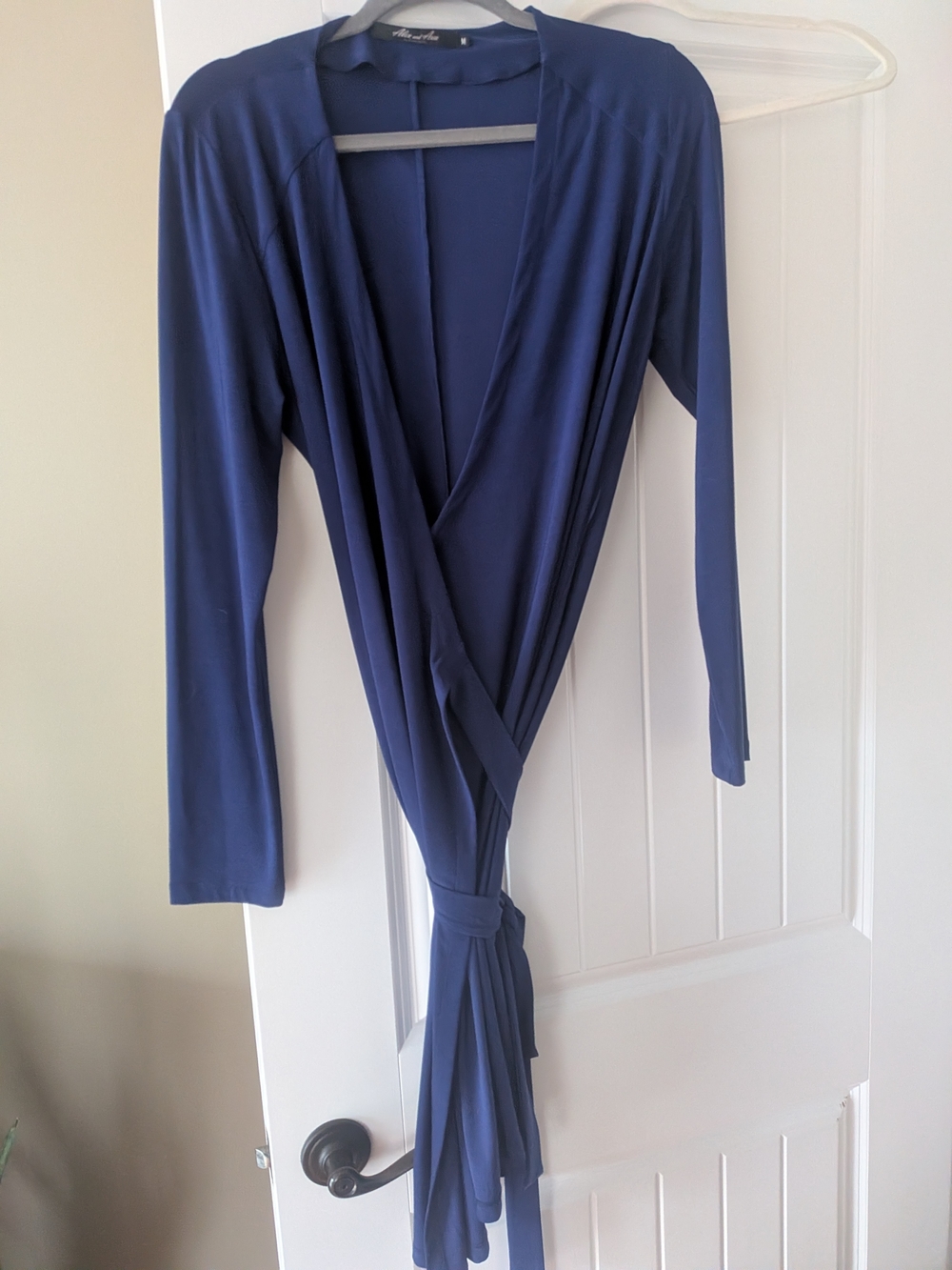 Komarov Navy Wrap Midi Dress
